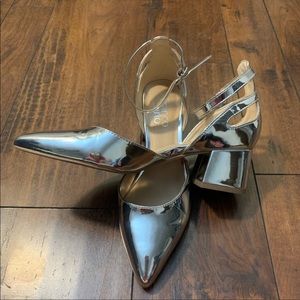 Franco Sarto Silver heels